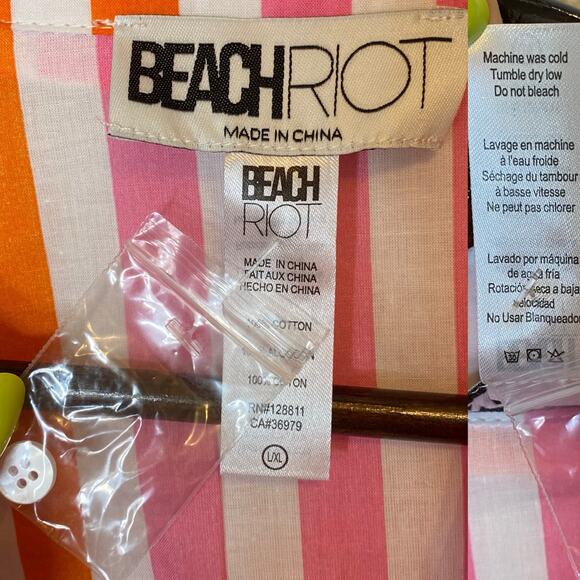 Beach Riot Alexa Cover Up Top in Sunset Stripes, size L / XL - Picture 5 of 5